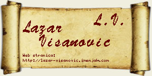 Lazar Višanović vizit kartica